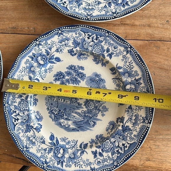 Royal Staffordshire Tonquin Blue Salad/Lunch Plate set of four - Picture 12 of 13